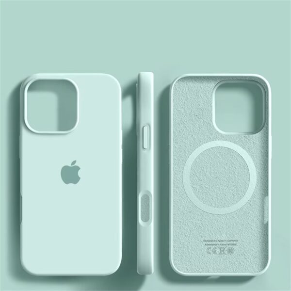 Cover Protettiva per iPhone 16 - Ricarica Wireless -Verde pastello