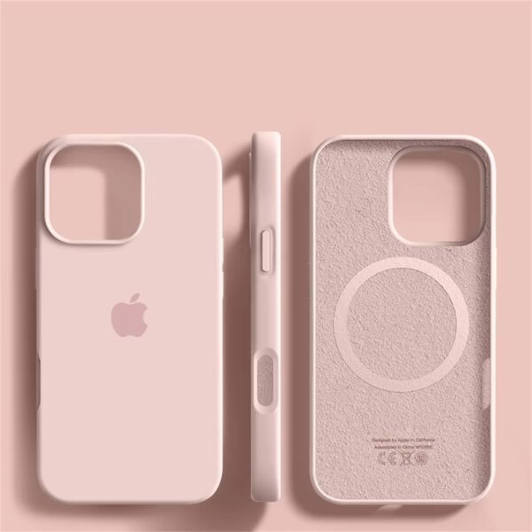 Cover Protettiva per iPhone 16 - Ricarica Wireless - Rosa pastello